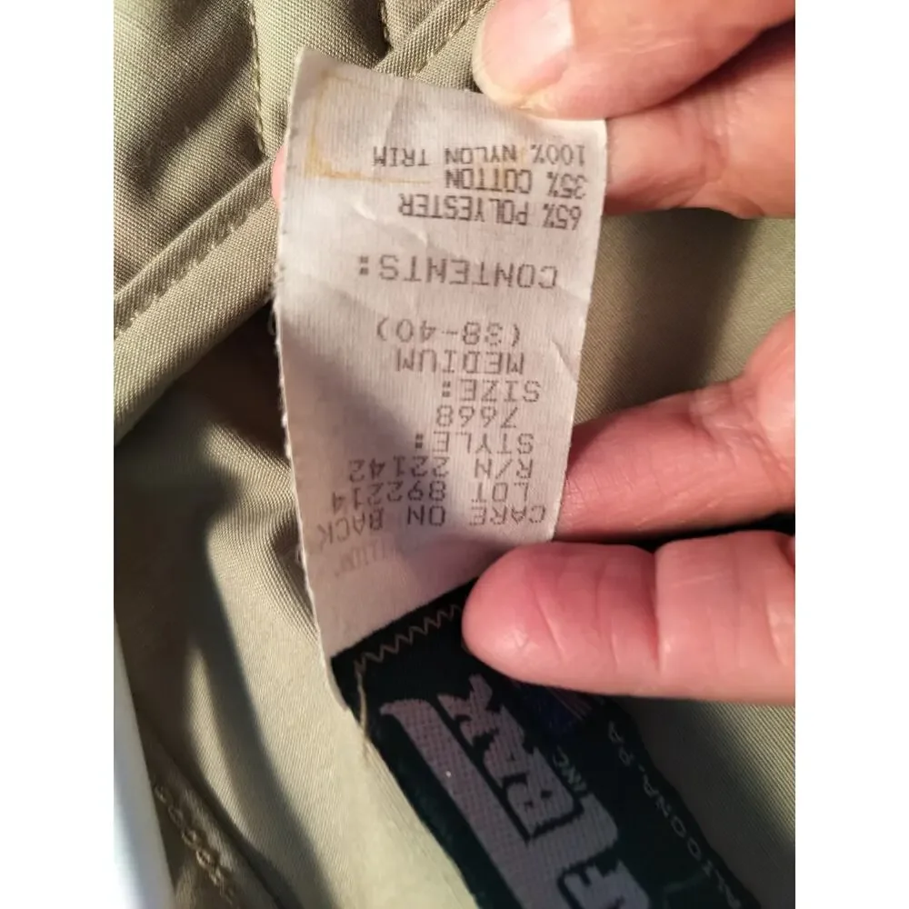 M781)Vintage SafTbak Men Brown Hunting Vest Gamebird Duck Multiple Pockets M
